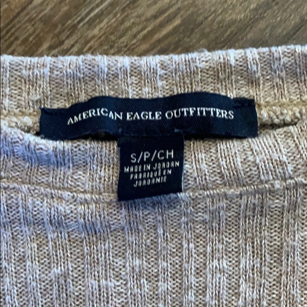 AEO Cropped Ribbed Shirt - Picture 2 of 3